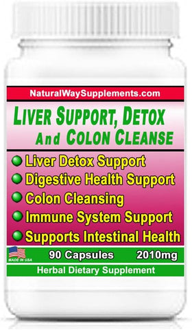 Generic - Suporte ao Fígado Detox e Limpeza do Cólon, Reforço Imunológico – 90 Cápsulas Vegetais