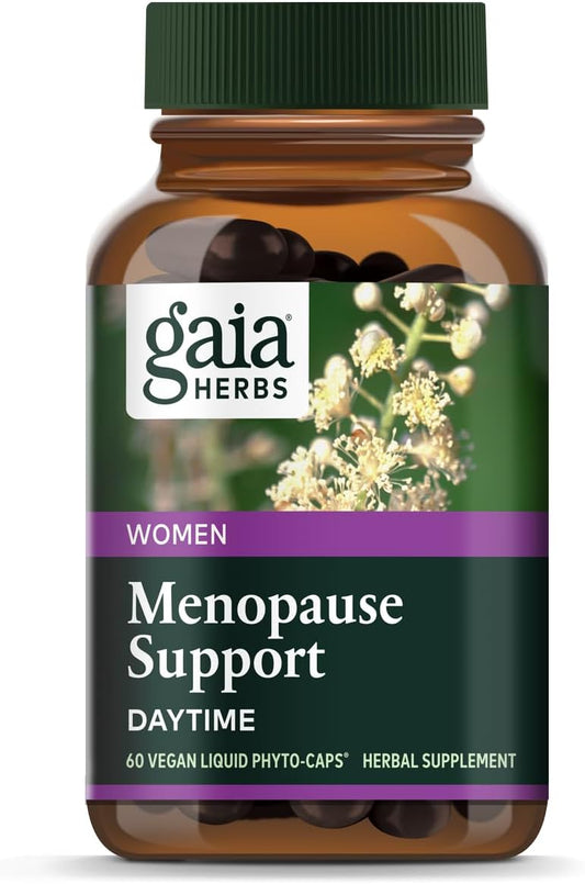 Menopause Support Daytime – Equilíbrio Hormonal e Bem-estar para Mulheres – com Vitex, Black Cohosh, St. John’s Wort e Aveia – 60 ml Vegan Liquid - Gaia Herbs