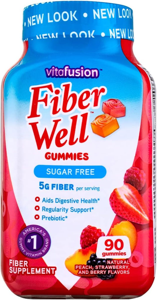 Vitafusion - VitaFusion Gummies Fiber Well – 90 gummies, Pack of 3 – Sabores Variados