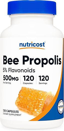 Suplemento de Própolis de Abelha c/ 5%% Flavonoides (500mg / 120 Cápsulas) - Nutricost
