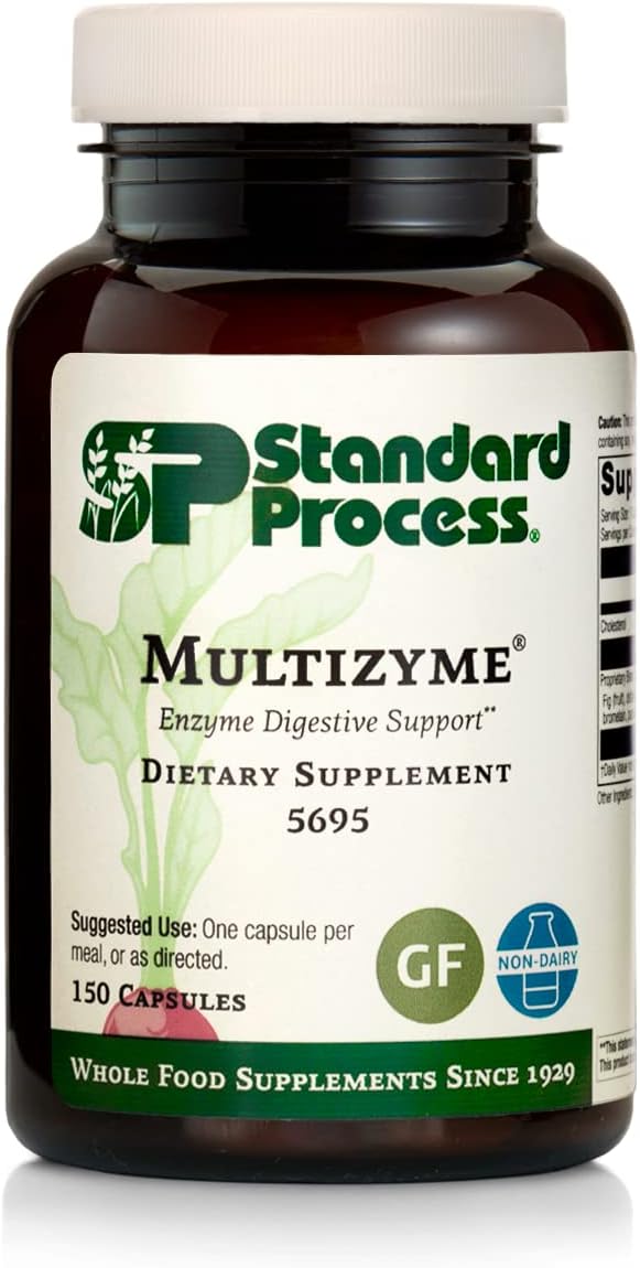 Standard Process Inc. - Standard Process Multizyme – Suporte para o Pâncreas com Enzimas Digestivas de Pancreatina, Saúde Digestiva e Enzimas Pancreáticas com Celulase, Papaína, Amilase, Lipase e Mais