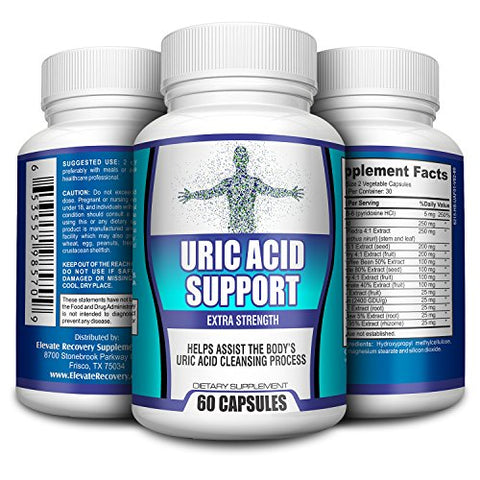 Elevate Recovery Supplements - Limpeza de Ácido Úrico – Fórmula Herbal com 14 Ingredientes Ativos, incluindo Cereja Tart, 100g