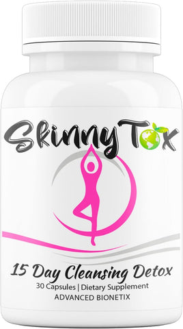 Advanced Bionetix - Skinnytox 15 Dias de Desintoxicação do Cólon, Promove Movimentos Intestinais Saudáveis, Elimina Toxinas, Aumenta a Energia. Gerenciamento de Peso Natural com Probióticos. Fórmula Baseada em Estudos Clínicos