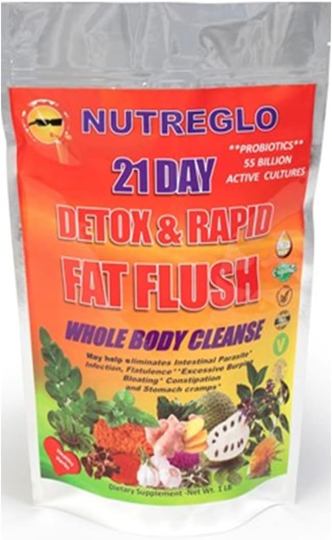 21 Day Rapid Detox e Fat Flush: Bebida Natural para Limpeza Detox, Desintoxicação do Sangue e Limpeza Completa do Corpo - Nutreglo