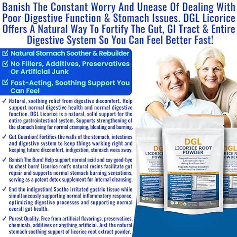 Kidney Restore - DGL Extrato de Alcaçuz em Pó para Restauração Digestiva e Reparo do Intestino Permeável – 2-Pack
