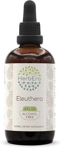HerbEra - Eleuthero B120 Extrato Herbal em Gotas Líquidas Concentradas Sem Álcool (Eleutherococcus Senticosus, Ginseng Siberiano) 118 ml