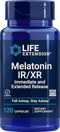 Melatonina Life Extension IR/XR 120 Cápsulas – Imediata – 100% Natural