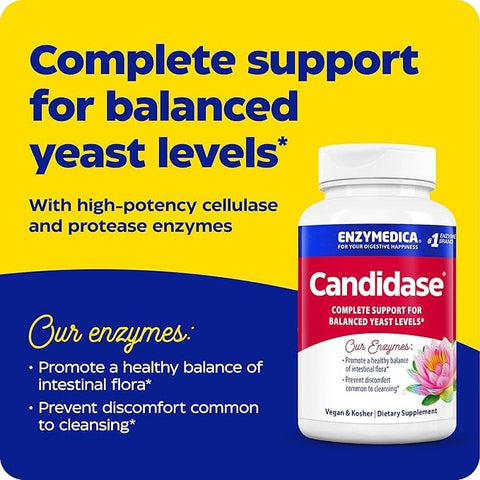 Candidase – Enzimas Digestivas para Suporte de Limpeza Suave, Saúde Intestinal - Enzymedica