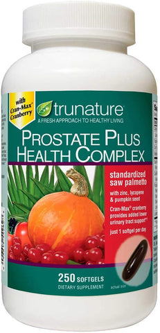 TruNature - trunature Complexo de Saúde da Próstata, 250 Softgels – Melhor Marca para a Saúde Masculina