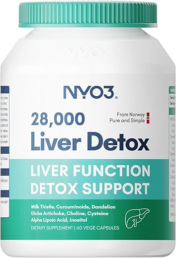 NYO3 - Milk Thistle Liver Detox 200mg com Raiz de Dente-de-leão – Marca: [Nome da Marca]