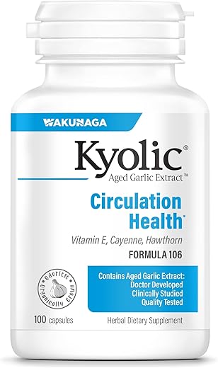 Fórmula 106 Extrato de Alho Envelhecido, Saúde da Circulação, 100 Cápsulas (Embalagem Pode Variar) - Kyolic
