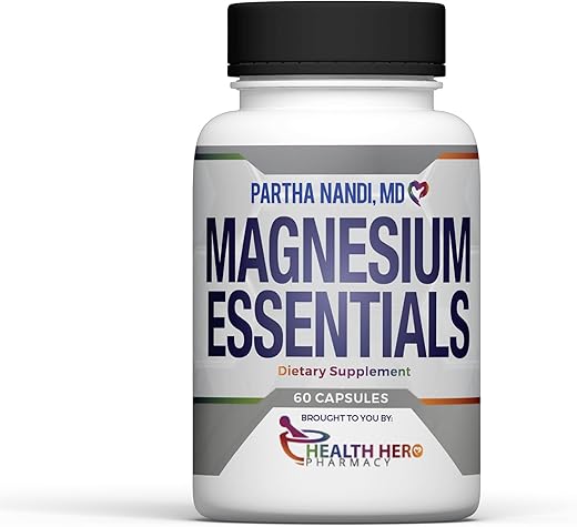 MD,Partha Nandi - Complexo Triplo de Magnésio – 60 Cápsulas – Formas de Absorção Elevada de Citrato, Malato e Glicinato de Magnésio – 235 mg – Suplemento de Magnésio para o Sono – Espectro Amplo 3 em 1