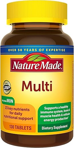 Multi Complete Tablets 130 unidades (Pacote com 5) – Comprimidos Multivitamínicos para uma Vida Saudável - Nature Made