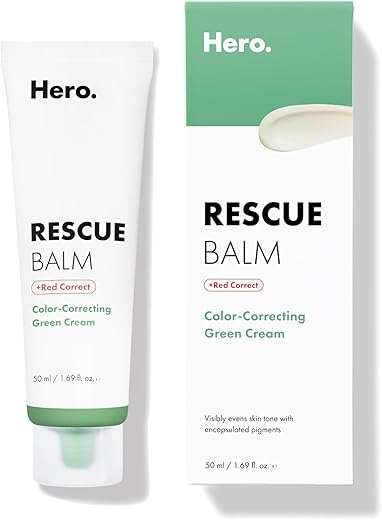 HERO COSMETICS - Rescue Balm Red Correct Jumbo – Creme Pós-Manchas para Recuperação Intensiva da Hero Cosmetics – Nutrição e Calmante Intensivos para Pele Seca e Vermelha Após uma Mancha – Dermatologista – 50g