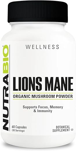 Lion’s Mane – Cápsulas Vegetais de 500mg (60 caps) - NutraBio