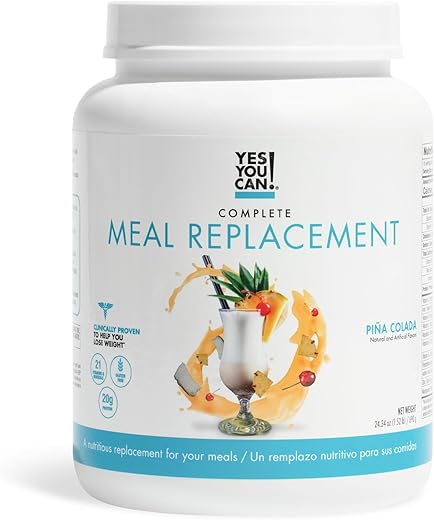 Shake Substituto de Refeição Completo – 15 Porções, 20g de Proteína, 0g de Açúcares Adicionados, Mais de 20 Vitaminas e Minerais – Shake Nutritivo Tudo-em-Um (Piña Colada) - Yes You Can!