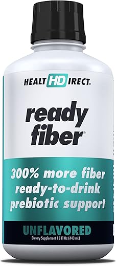 Suplemento de Fibra Líquida Prebiótica para Mulheres, Homens e Crianças – Ready Fiber – 450 ml – Sem Sabor – Mais Fácil que Gomas de Fibra, Pós de Fibra e Comprimidos de Fibra para Mulheres - HEALTH DIRECT