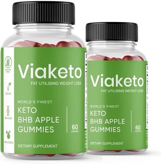 Via Keto Gomas de Maçã com Vinagre de Maçã, 120 Unidades – Emagreça com Saúde! - Zonata