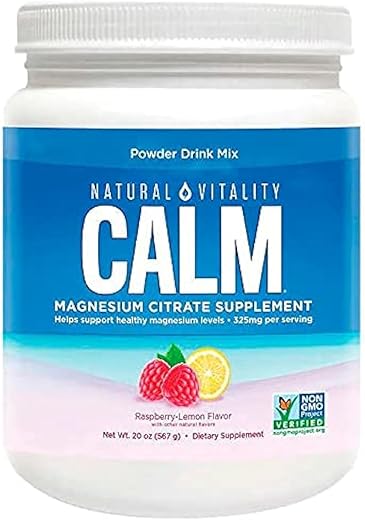 EMS - Natural Vitality Calm Pó de Citrato de Magnésio, 20 Ounces (567g)