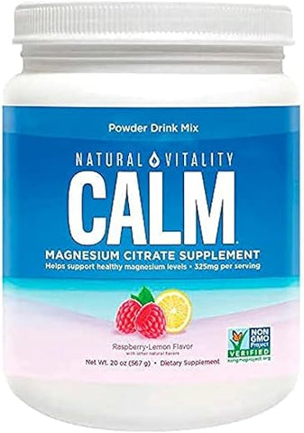 EMS - Natural Vitality Calm Pó de Citrato de Magnésio, 20 Ounces (567g)