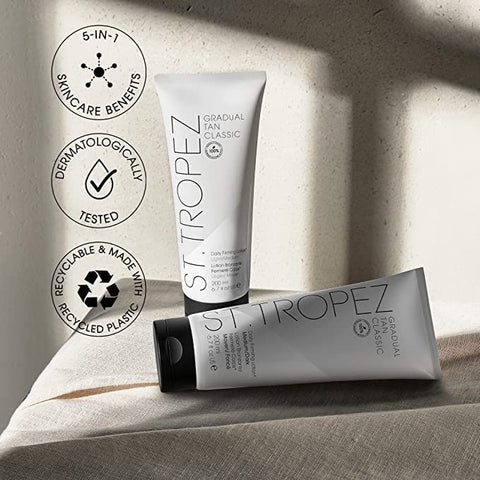 St.Tropez Loção Firmadora Gradual Tan, Hidratante Autobronzeador, 5 Benefícios para a Pele, Vegano, Natural