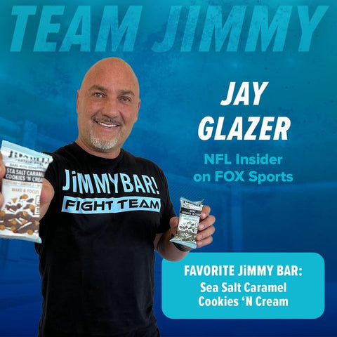 JIMMYBAR - JiMMY’S! Barra de Proteína Funcional – Caramelo com Sal Marinho Cookies N’ Cream – 12 Unidades – 18g Proteína – Cafeína, Ômega 3 e Óleos MCT – Baixo teor de açúcar, sem glúten