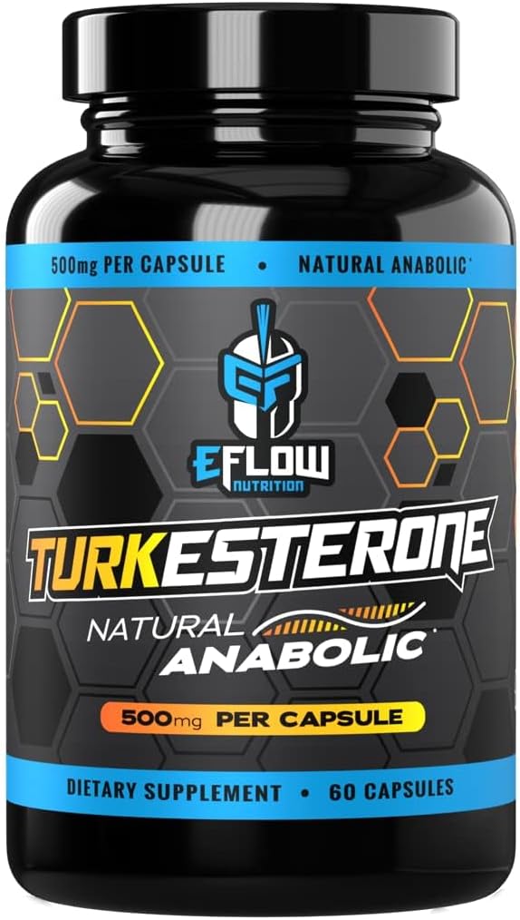 Turkesterone para Homens [Maior Pureza] – Ciclodextrina para Alta Absorção – Aumente a Resistência e o Crescimento Muscular Magro – 100% Eficiente - eFlow Nutrition