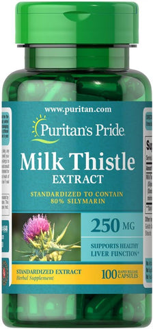 Puritan's Pride - Puritan’s Pride Cápsulas de Cardo de Leite Padronizado 250 Mg Silymarin, 100 Unidades