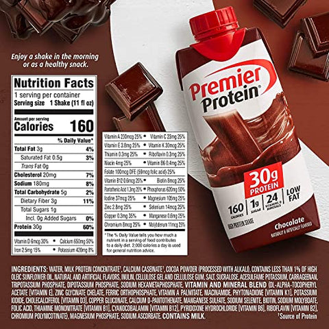 The Award Box - Premier Shake de Alta Proteína, Pack de Variedade Chocolate e Baunilha, 330 ml, 6 de cada sabor (12 Pack) na Caixa de Prêmios