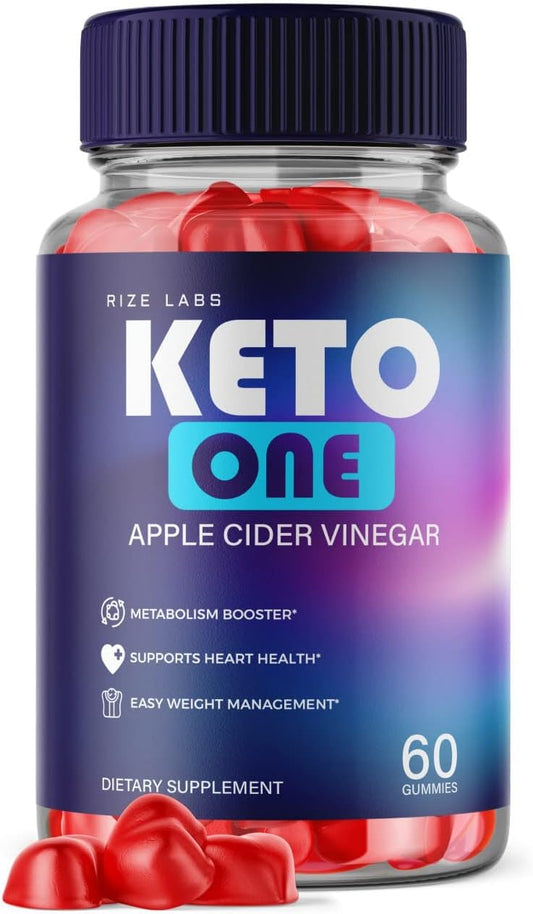 rize labs - Keto One Gummies – Gomitas de Vinagre de Maçã Keto One ACV para Perda de Peso Fórmula Avançada de Energia de Gomas de Barriga Suplemento Queima (60 Gummies)