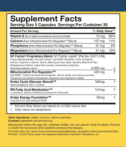 ATP Fuel – Suplemento de Vitamina E e Magnésio para Função Saudável da Membrana Mitocondrial e Suporte Energético Celular – com Cálcio, Fósforo e Mais - Researched Nutritionals