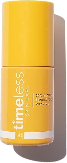 Serum Vitamina C E Ácido Ferúlico – 30ml – Fórmula Leve e Não Oleosa – Use Diariamente para Iluminar e Restaurar - Timeless Skin Care