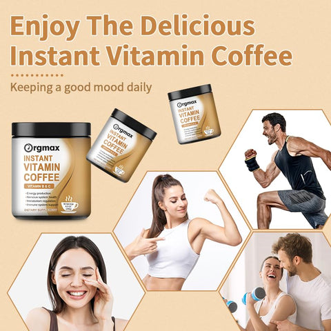 Generic - Café Instantâneo Super B Vitamin, Pó de Café com Alta Potência de Vitaminas B e C, Energia e Suporte ao Sistema Imunológico