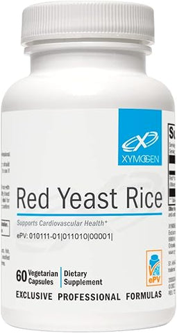 Red Yeast Rice – Suplemento de Arroz Vermelho Não-OGM para Manter Níveis Saudáveis de Colesterol Lipídico no Sangue – Suporte Cardiovascular – Livre de Citrinina Testada (60 cápsulas) - XYMOGEN