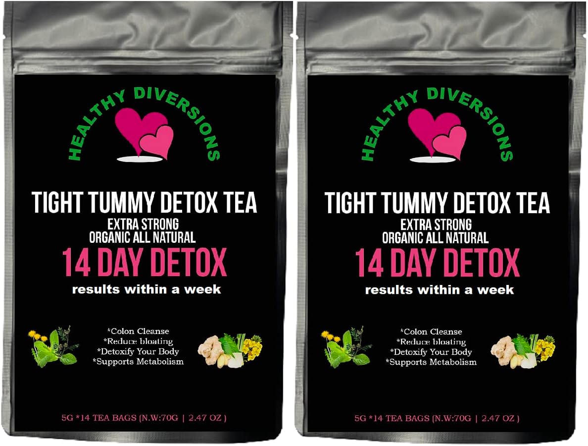 Chá Detox Healthy Diversions para Barriga Lisa, Resultados Extra Fortes em uma Semana, Reduz Inchaço, Saúde