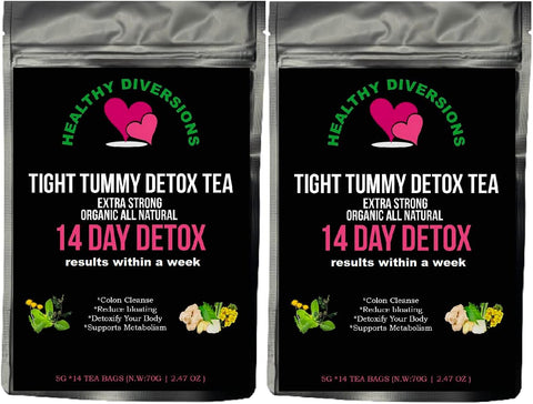Chá Detox Healthy Diversions para Barriga Lisa, Resultados Extra Fortes em uma Semana, Reduz Inchaço, Saúde