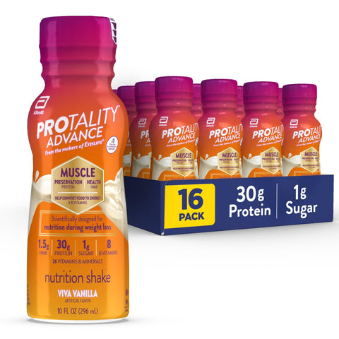 Protality - PROTALITY Shake Nutricional Avançado | 30g Proteína | 160 Calorias | 1.5g HMB | 8 Vitaminas B | Nutrição para Usuários de GLP-1 Durante a Perda de Peso | Sabor Viva Baunilha | 10 ml