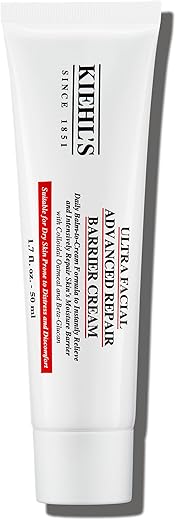 Kiehl’s Creme Reparador Avançado Ultra Facial, Tratamento Intensivo Alivia Pele Seca e Sensível, Reduz Rapidamente Vermelhidão e Acalma, Fórmula Respirável de Absorção Rápida, 50g