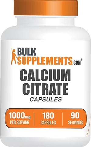 com Cápsulas de Citrato de Cálcio – Suplemento de Citrato de Cálcio – Suplementos de Cálcio – Cápsulas de Citrato de Cálcio – Cápsulas de Cálcio – 2 Cápsulas (210mg de Cálcio) por - BulkSupplements