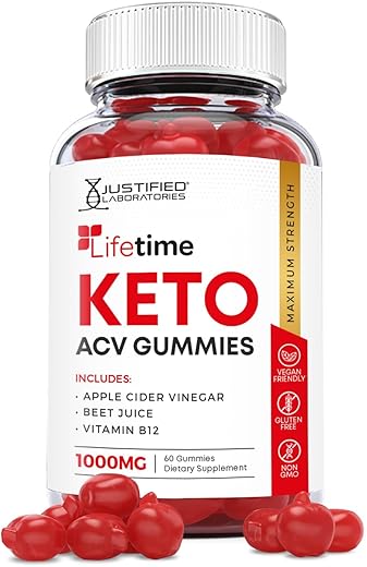 Gummies Keto ACV Boost 1000MG com Suco de Romã, Beterraba e Vitamina B12 60 Gummys - Justified Laboratories