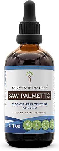 Secrets of the Tribe - Extrato Líquido de Saw Palmetto Sem Álcool, Bagas Secas de Saw Palmetto (Serenoa Repens) – 118 ml
