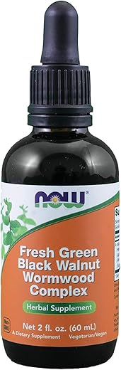 NOW Foods - Now Foods Complexo de Nozes Pretas Verdes Frescas e Losna – 60 ml (Pacote com 3)