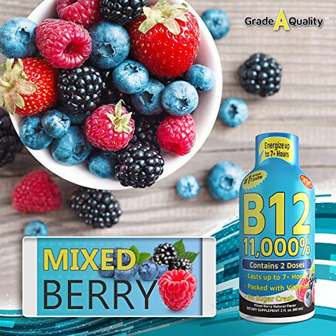 Shots Sabor de Frutas Vermelhas, Até 7 Horas de Energia, 57 ml, 48 Unidades - Vitamin Energy