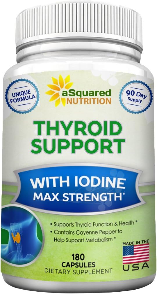 Suplemento Premium de Suporte à Tireoide com Iodo (180 Cápsulas) – Melhor Herbal – Compre Agora! - aSquared Nutrition
