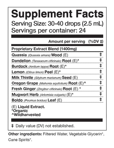 Anima Mundi Apothecary - Anima Mundi Amargo Digestive Bitters – Tônico Digestivo de Ervas – Bitters Digestivos para Limpeza – Gotas Líquidas para Limpeza e Desintoxicação do Fígado com Ingredientes Orgânicos (60ml)