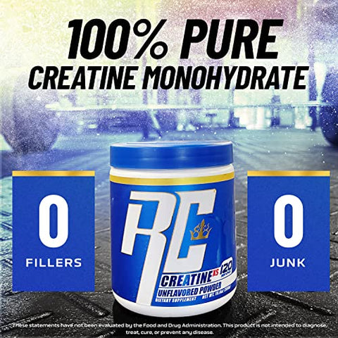 Creatine-XS: Pó de Creatina Monohidratada para Recuperação Pós-Treino, Construção Muscular e Força, Suporte Energético, Ganho de Massa, Sem Sabor, 120g - Ronnie Coleman Signature Series