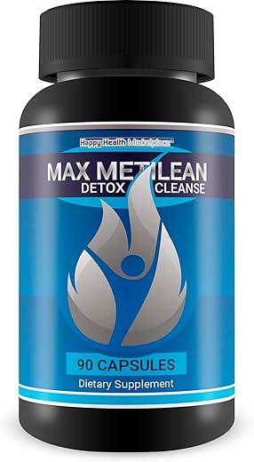 Happy Health Marketplace - Max Metilean Detox Cleanse – Melhor Detox para Mulheres – Limpeza Suave do Corpo Inteiro para Mulheres – Detox para o Intestino das Mulheres – Pílulas de Limpeza do Cólon Detox do Corpo
