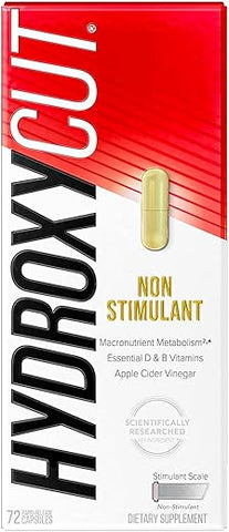 Non-Stimulant – 72 Cápsulas de Liberação Rápida – 99% Livre de Cafeína – Metabolize Carboidratos, Proteínas – Hydroxycut - Hydroxycut