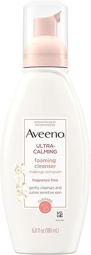 Ultra-Calming Espuma de Limpeza Facial 177ml – Limpeza Suave e Calmante - Aveeno