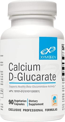 Calcium D-Glucarate 500mg – Suporte para Desintoxicação Saudável de Toxinas Lipossolúveis, Hormônios como Estrogênio e Andrógenos (90 Cápsulas) - XYMOGEN